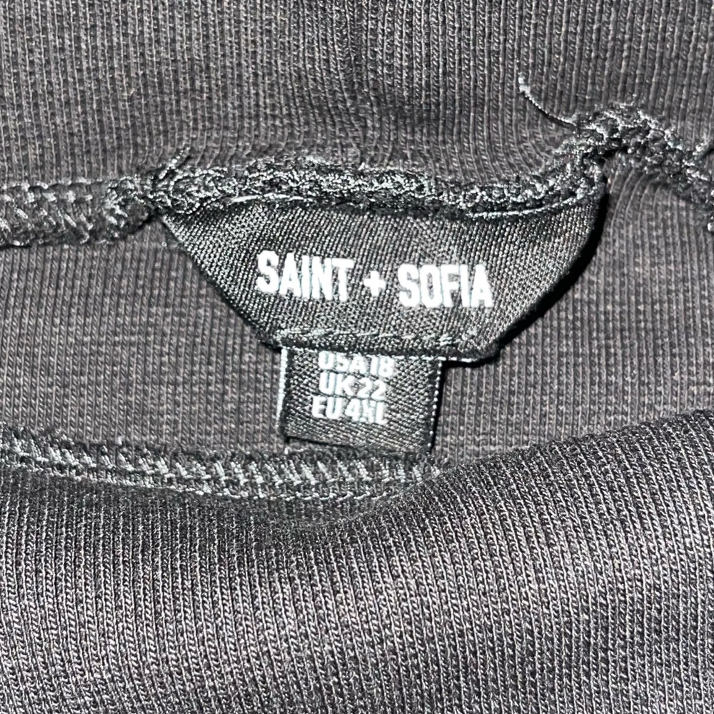 Saint + Sofia Pocket Turtle Neck-Black - image 4
